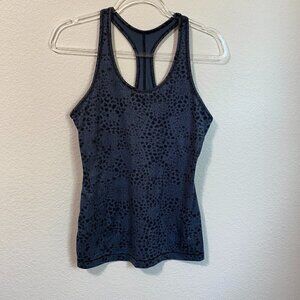 Nike Dri-Fit Women's Racerback Tank Top Blue/Black Dots Size Medium